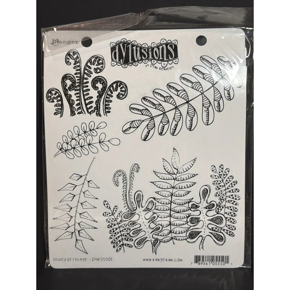 Dylusions Stamp set Ranger oodles of foliage plants greenery doodles